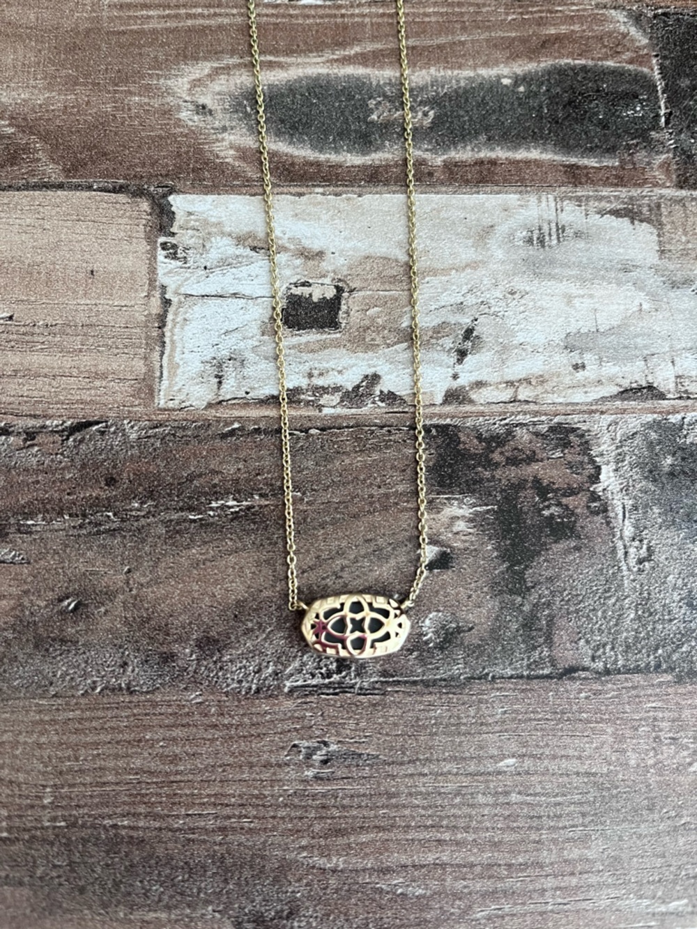 SALE! Kendra Scott Gold Elisa Platinum Druzy Pendant Necklace! - Picture 7 of 8